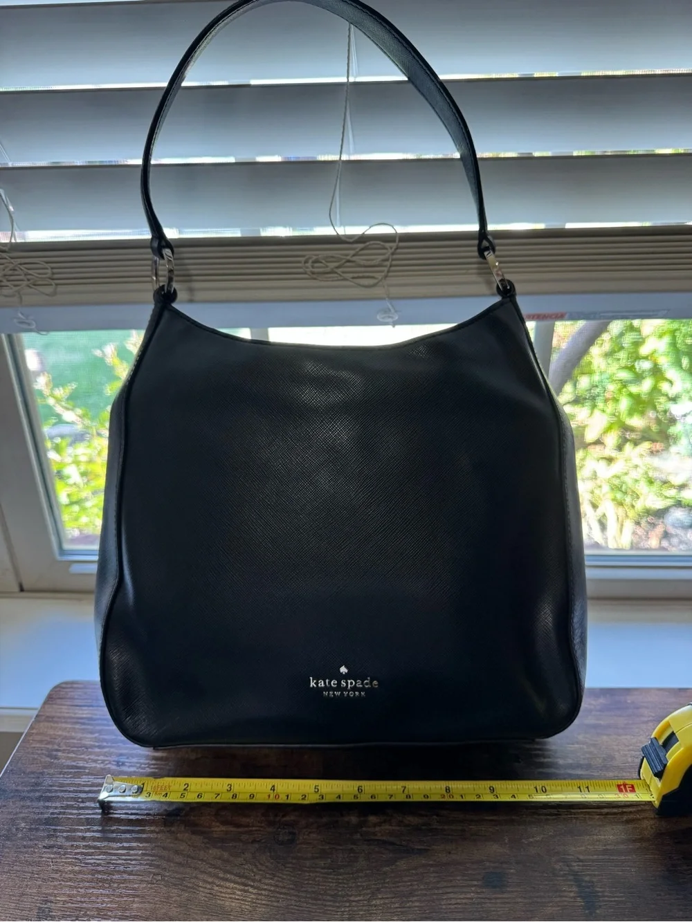 Kate Spade New York Black Saffiano Leather Shoulder Bag Hobo Tote